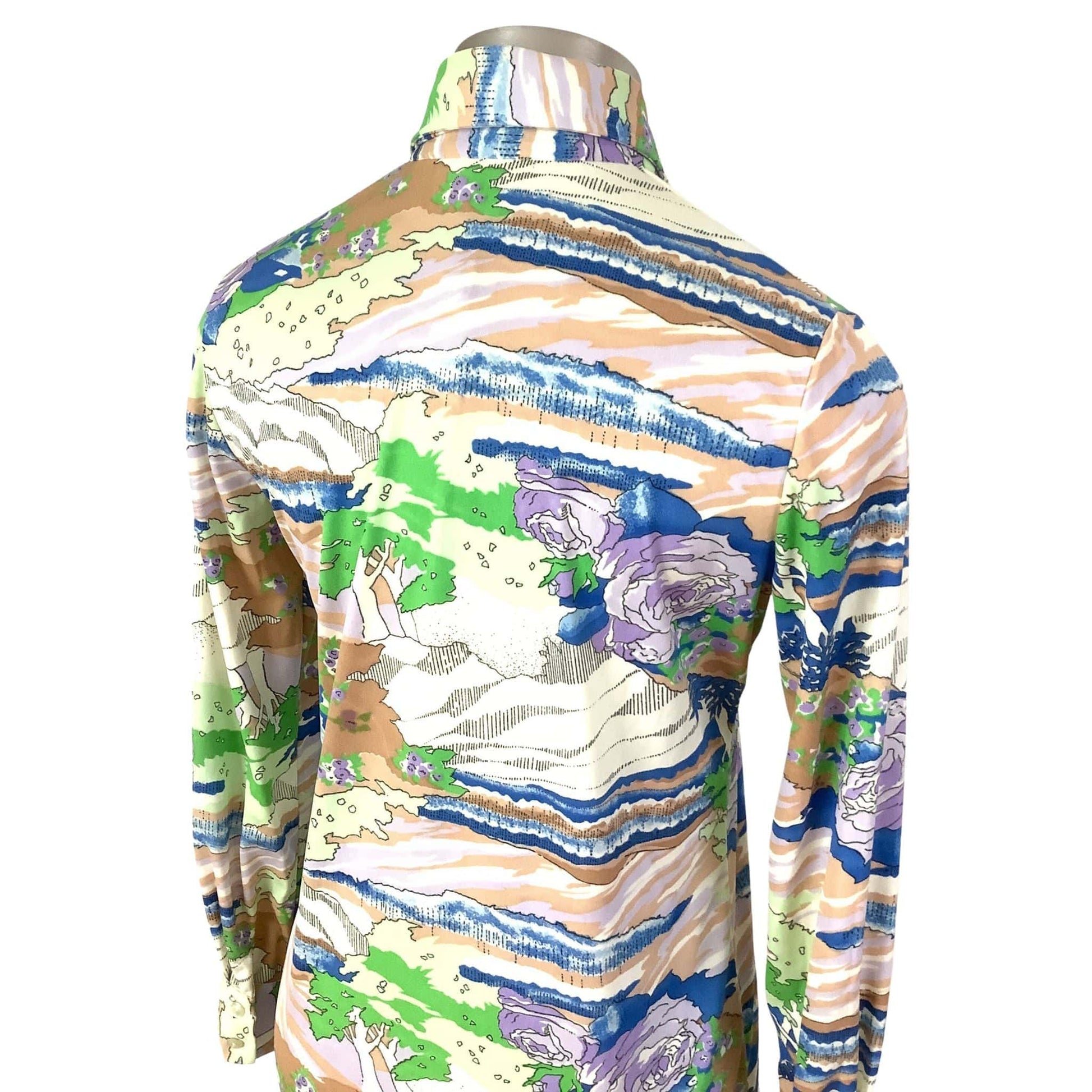 Vintage 1970s Fashion Novelty Disco Blouse