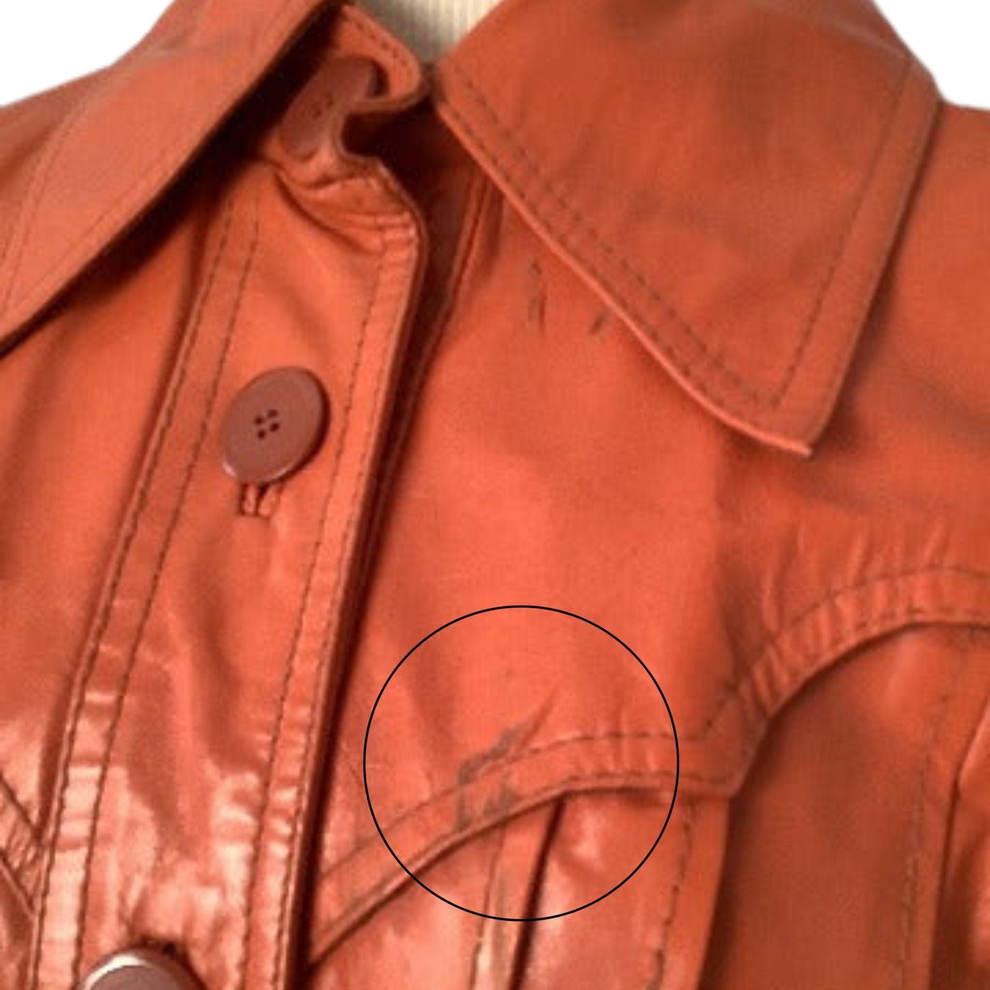 Orange Leather Jacket Small / Orange / Vintage 1970s