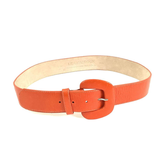 Orange Patent Leather Belt