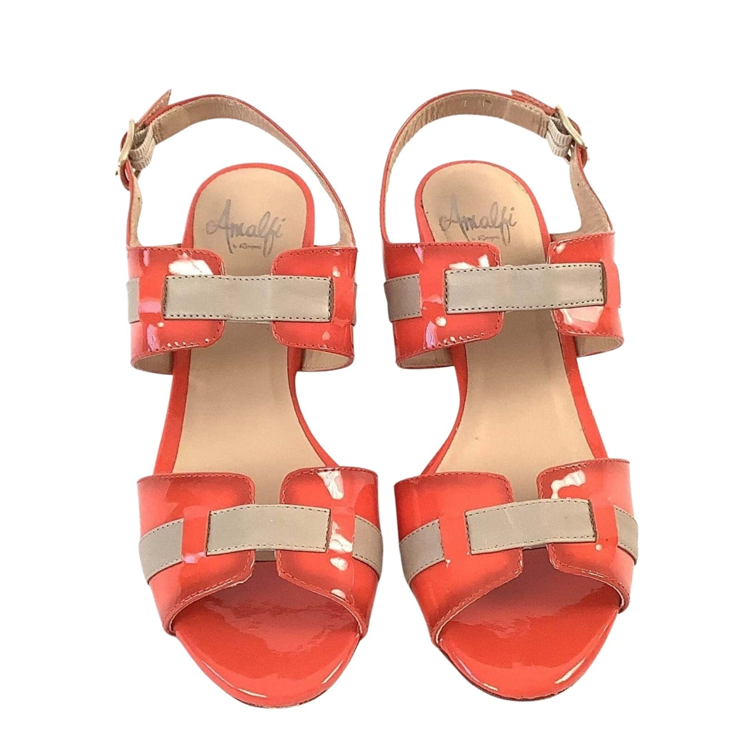 Orange Strappy Heels