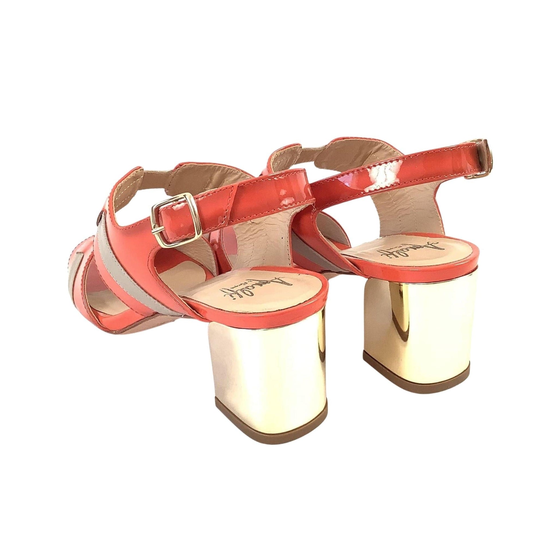 Orange Strappy Heels