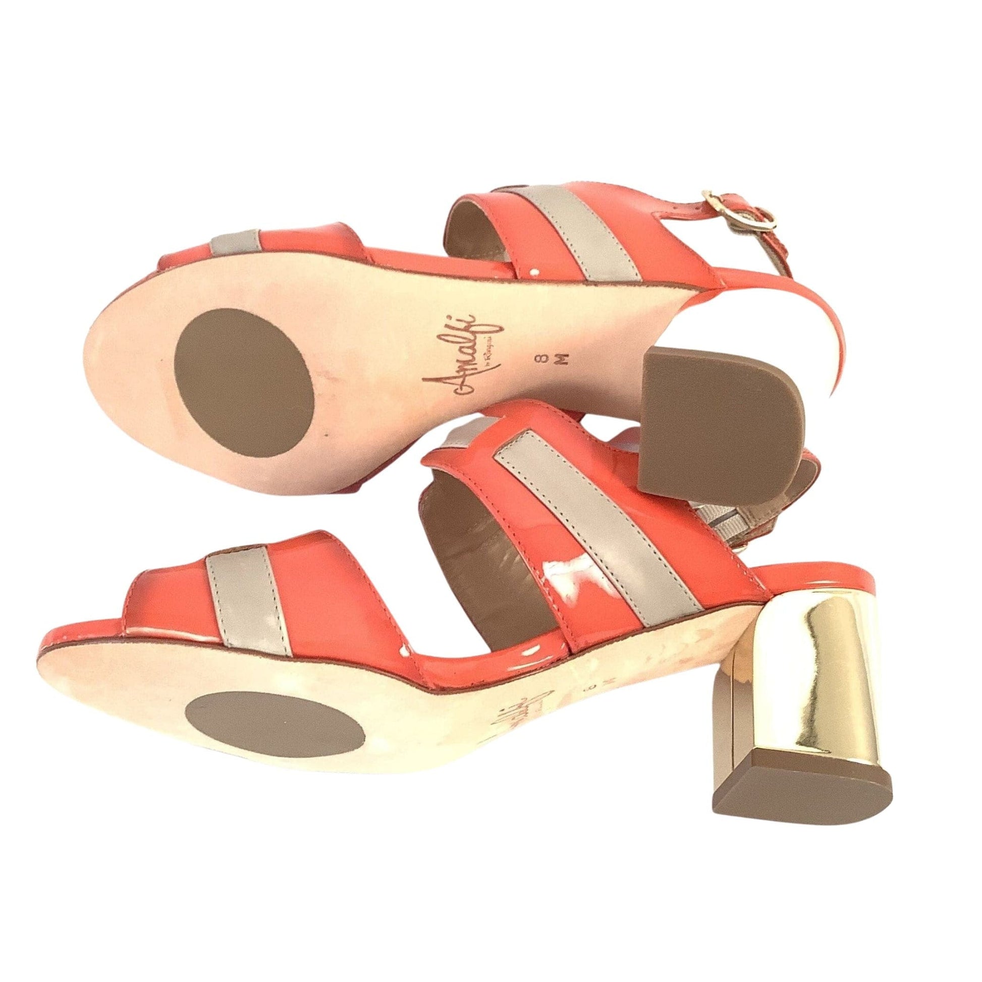 Orange Strappy Heels