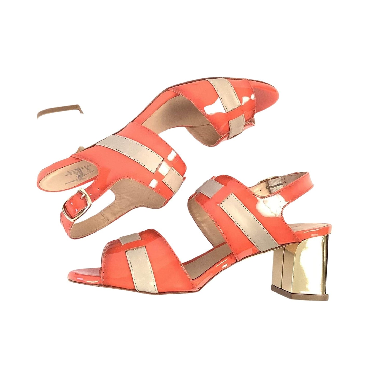 Orange Strappy Heels