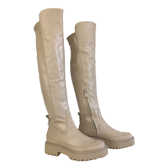 Over Knee Lug Sole Boots