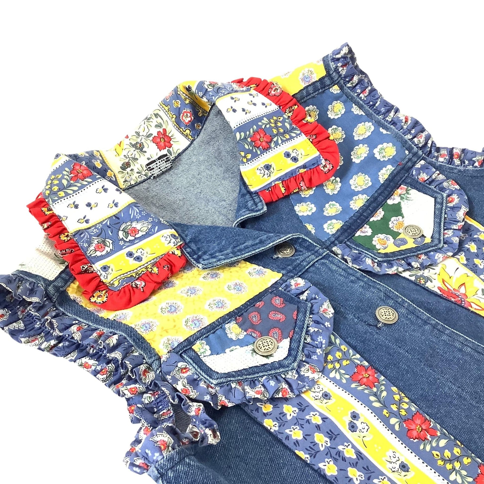 Patchwork Denim Vest