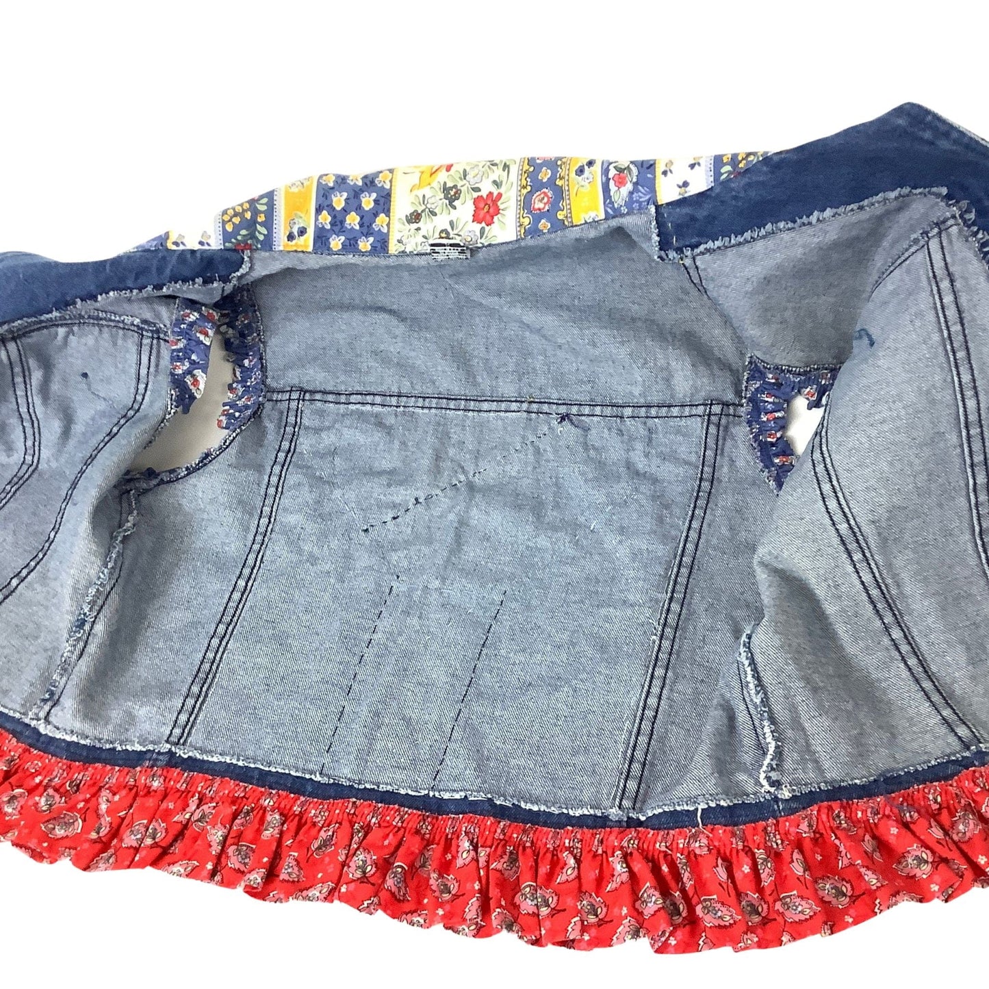 Patchwork Denim Vest