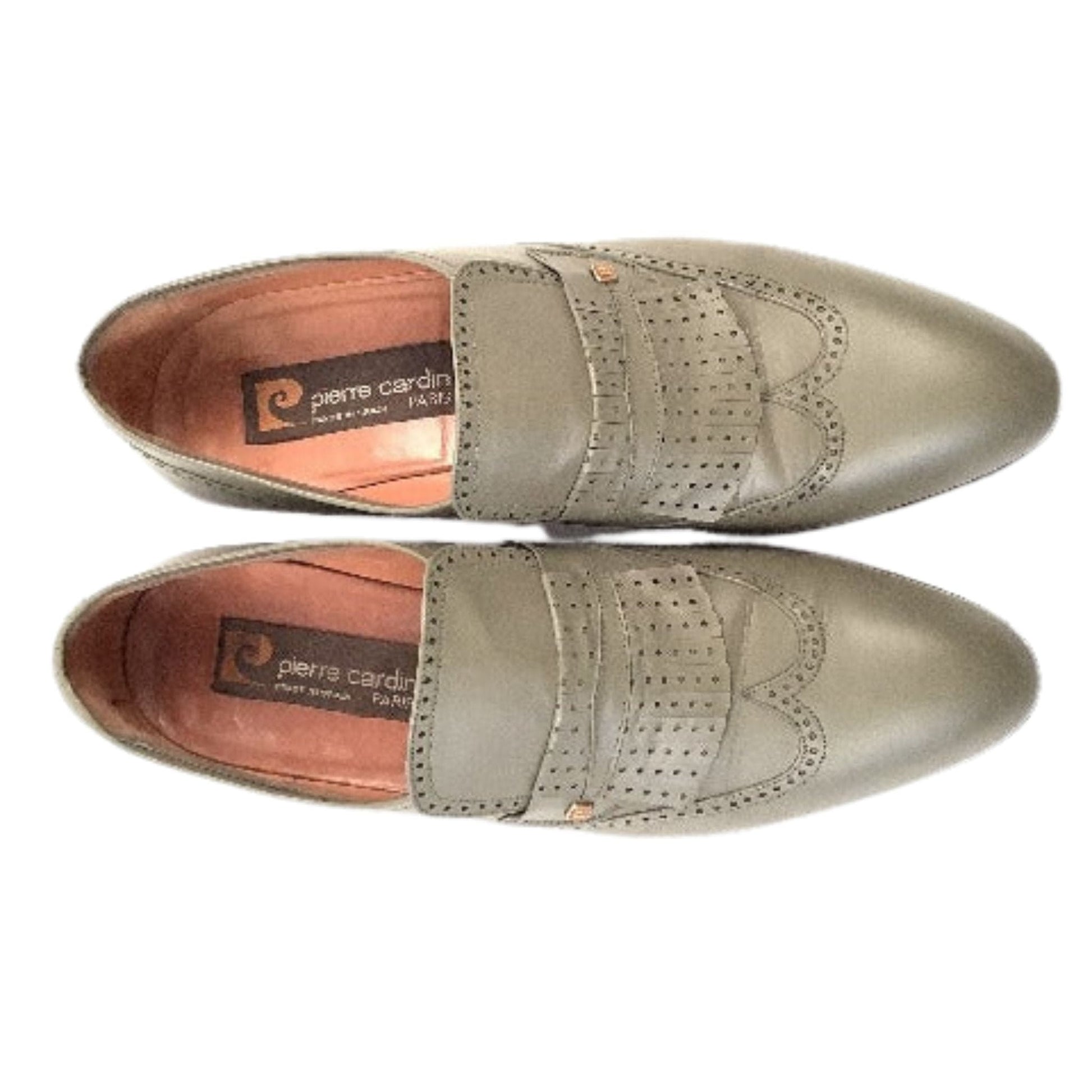 Sage Green Loafers Pierre Cardin - 1970s Designer Men's 8 Sage Green Loafers Pierre Cardin - 1970s Designer Men's 8