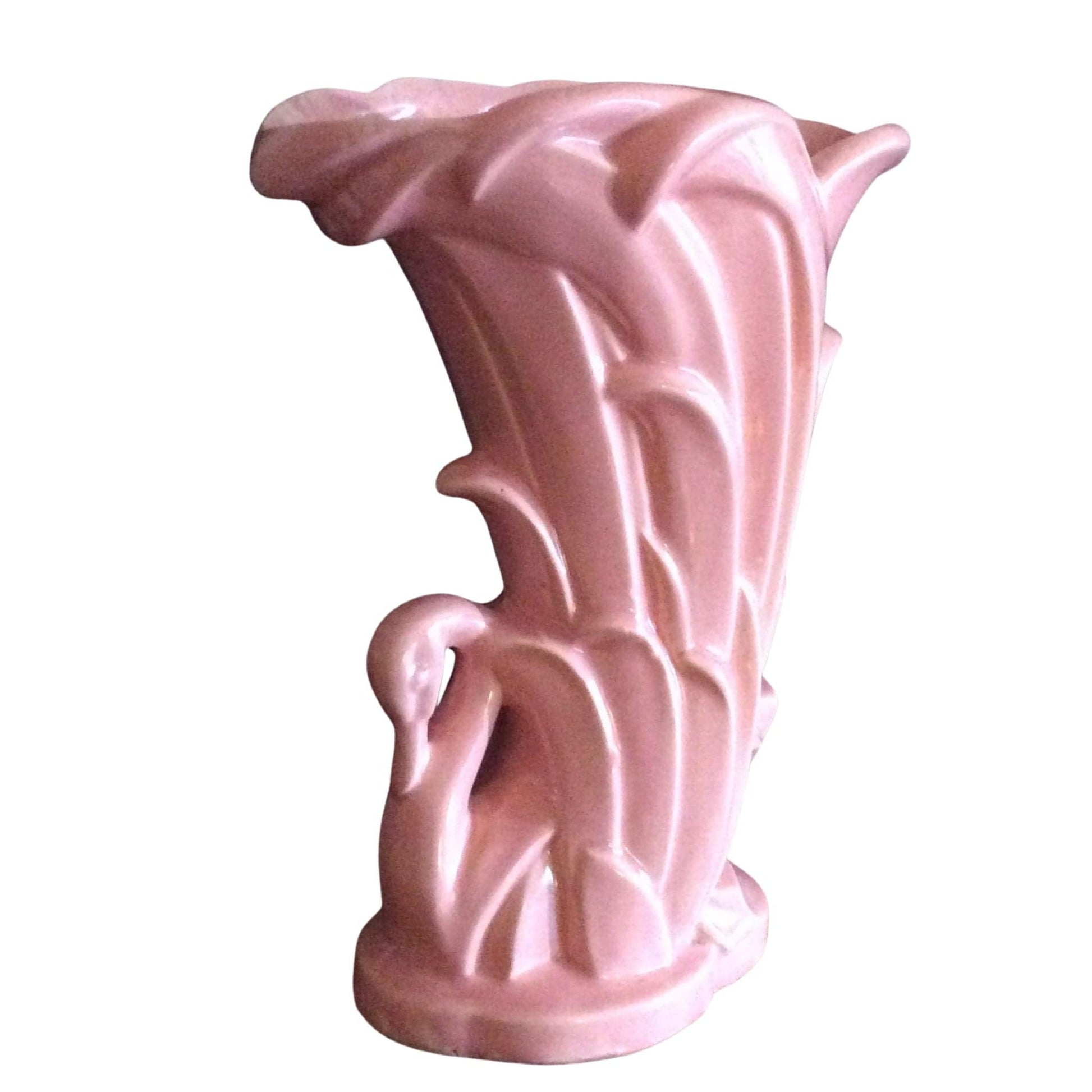 Pink Ceramic Swan Vase Pink / Ceramic / Vintage 1950s