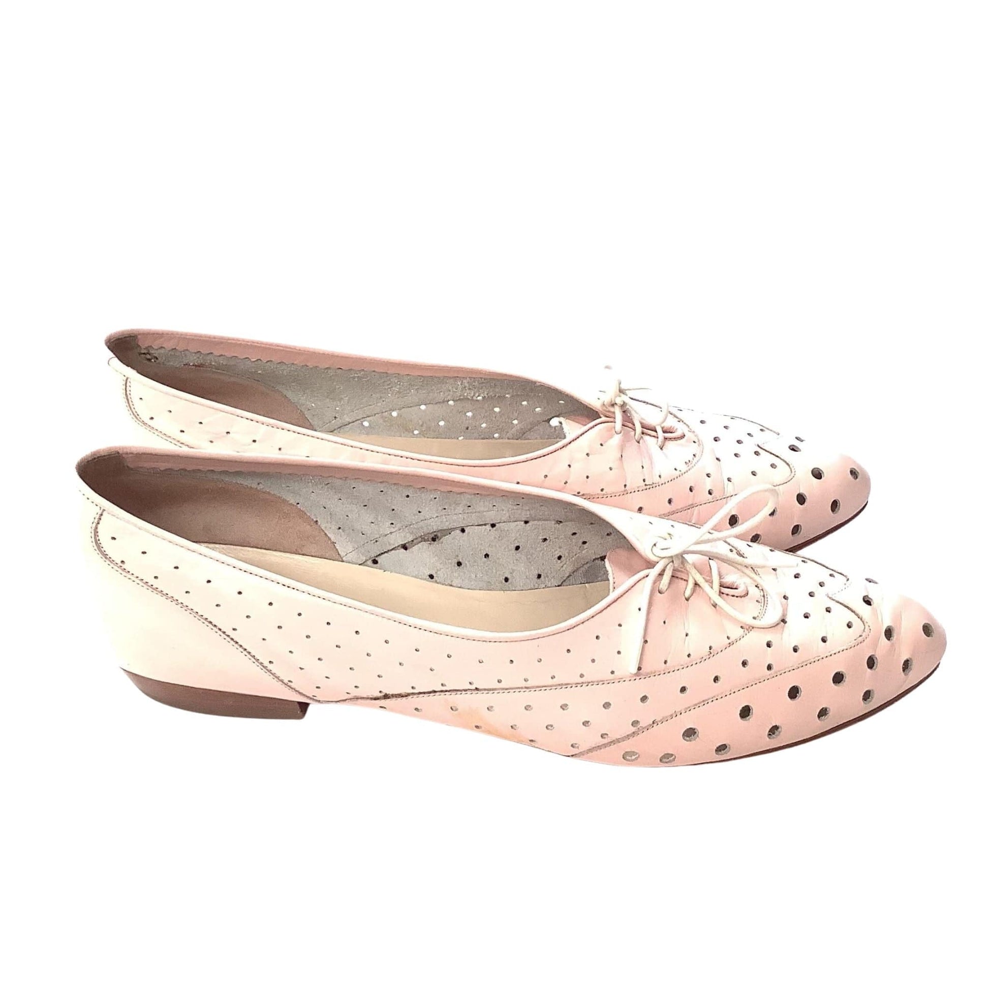 Pink Leather Flats