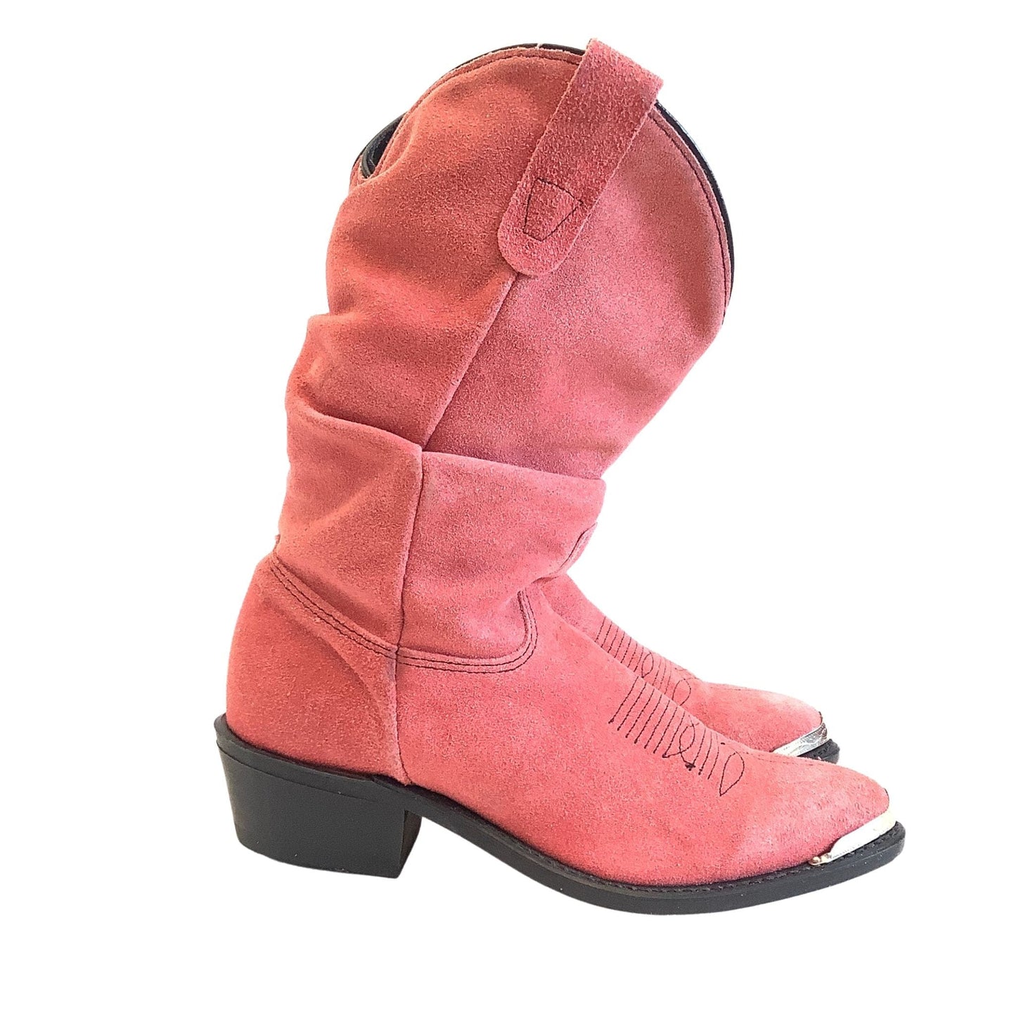 Pink Slouchy Cowboy Boots