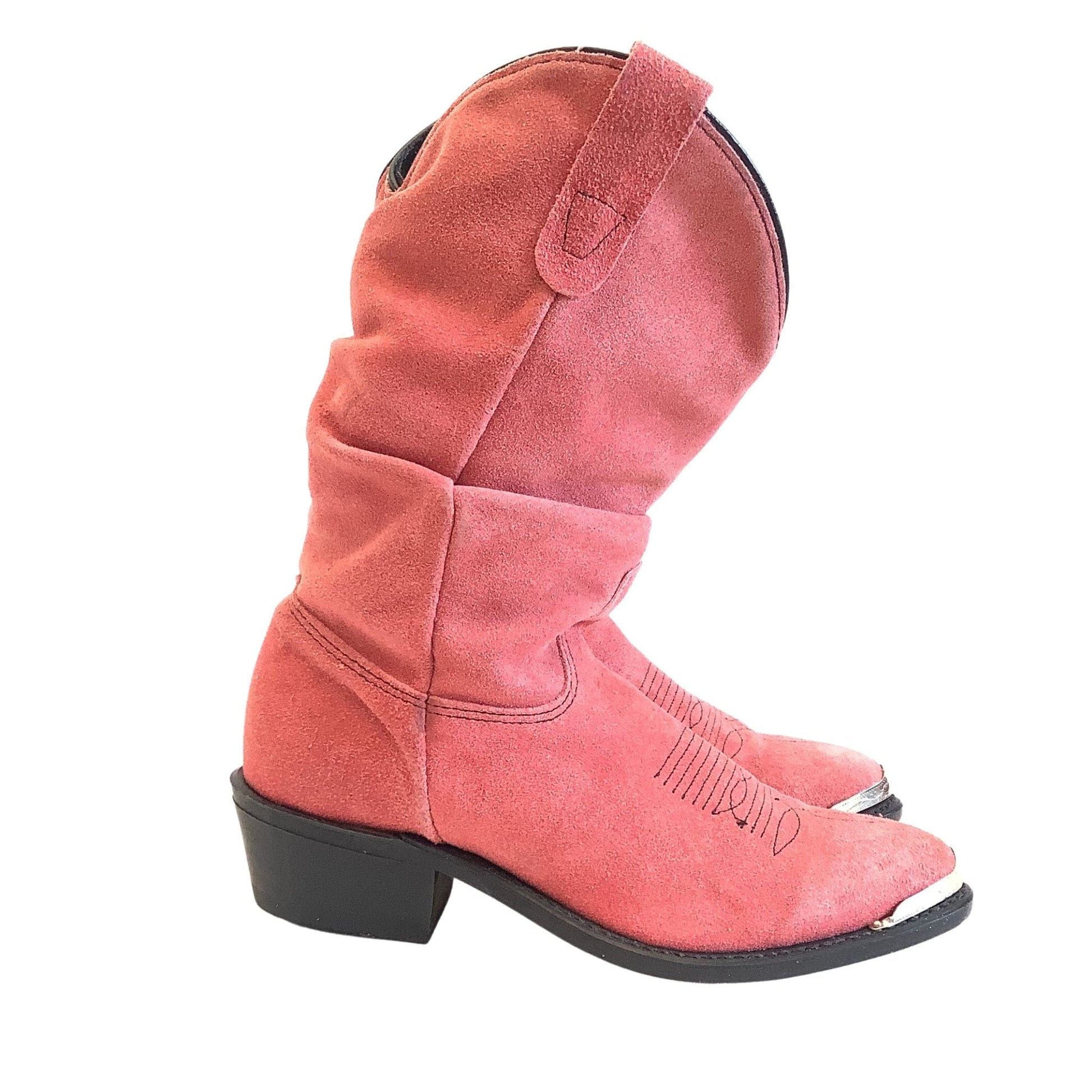 Pink Slouchy Cowboy Boots