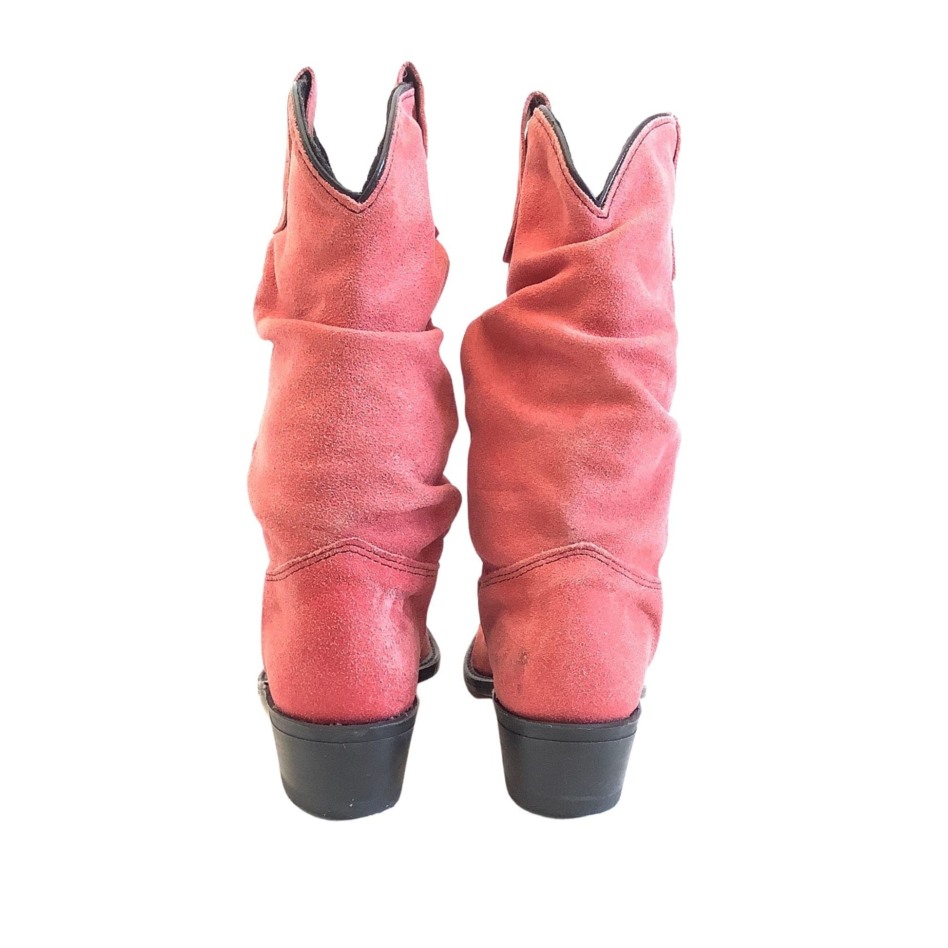 Pink Slouchy Cowboy Boots