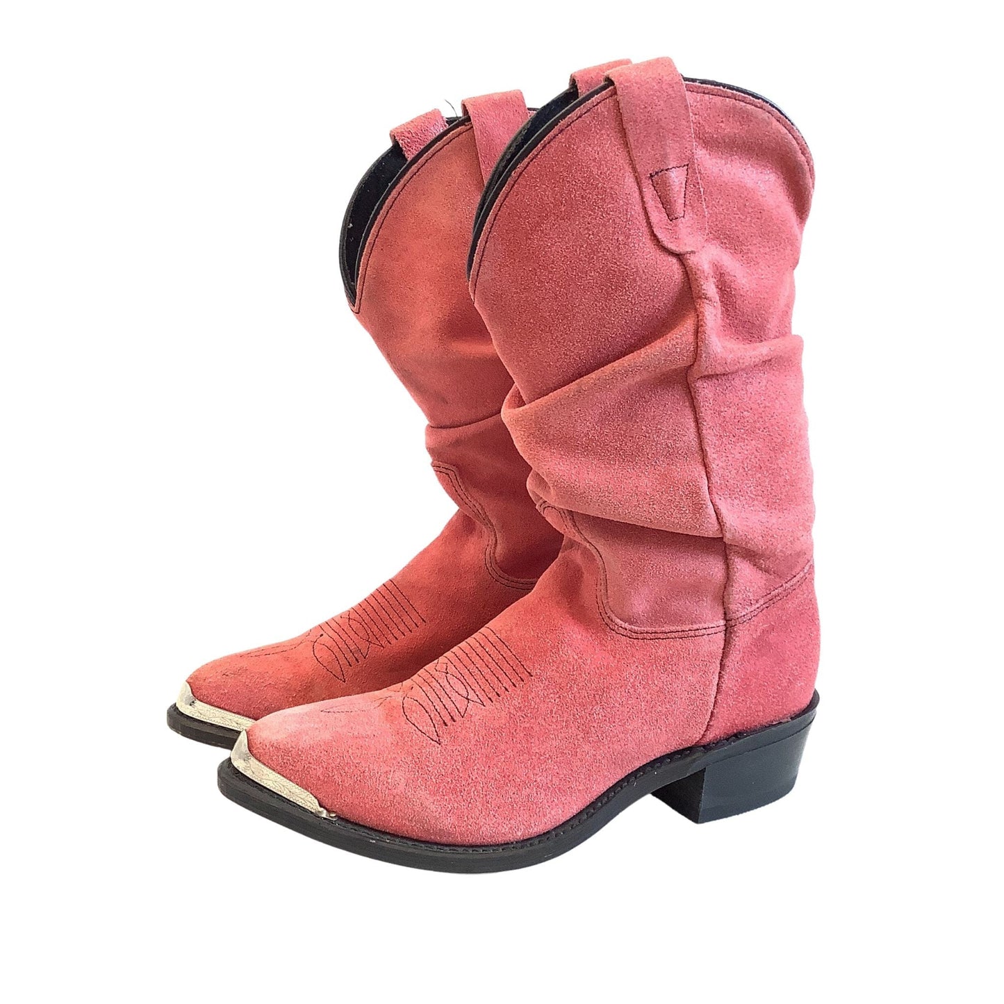 Pink Slouchy Cowboy Boots