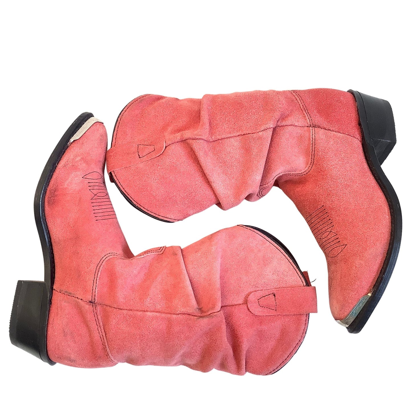 Pink Slouchy Cowboy Boots