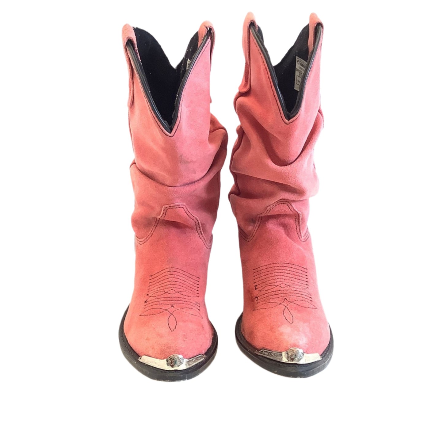 Pink Slouchy Cowboy Boots