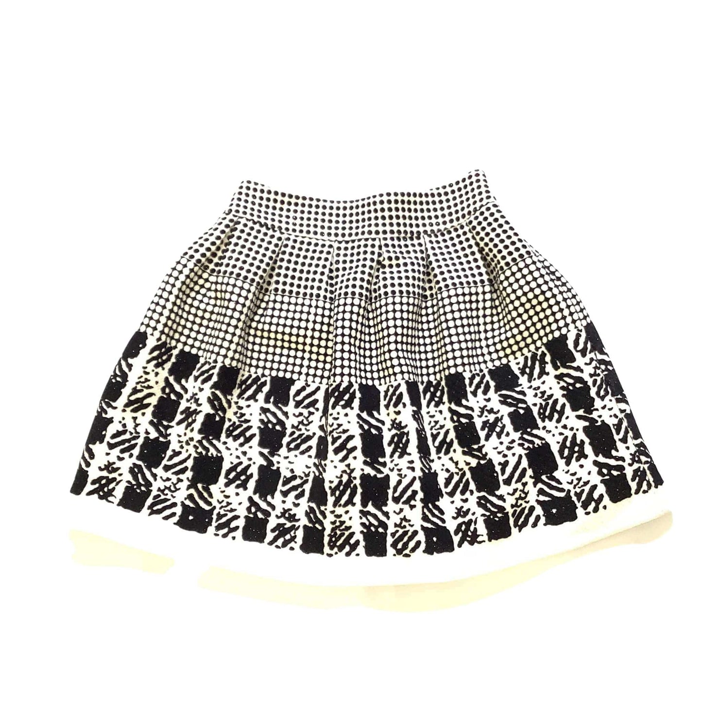 Pleated Mini Skirt Extra Small / B&W / Y2K - Now