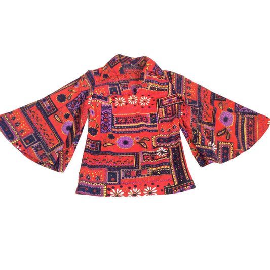 Pleated Sleeves 1970s Top - Vintage Collectible