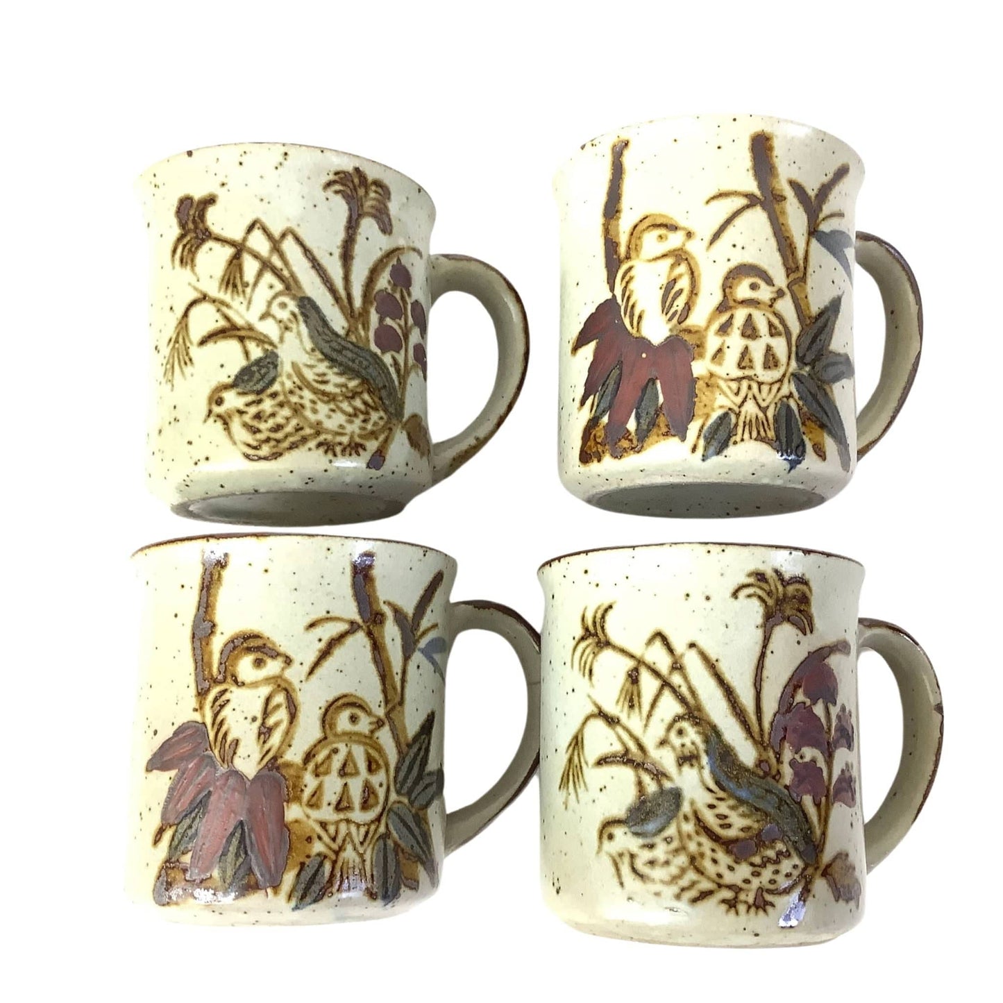 Quail Motif 1950s Mugs