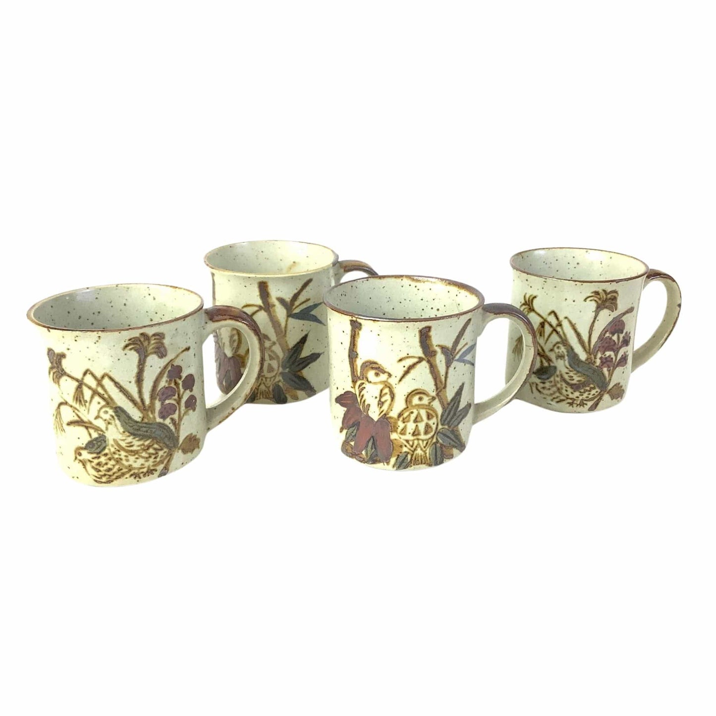 Quail Motif 1950s Mugs