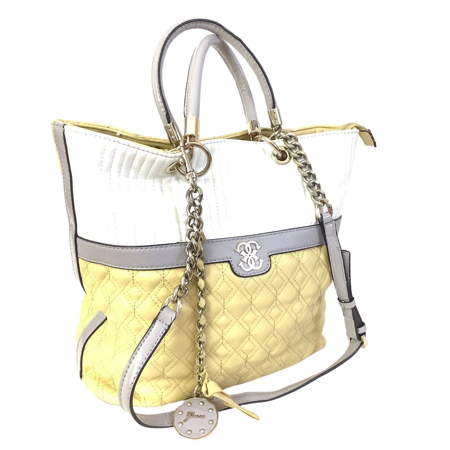 Quilted Yellow Tote Bag