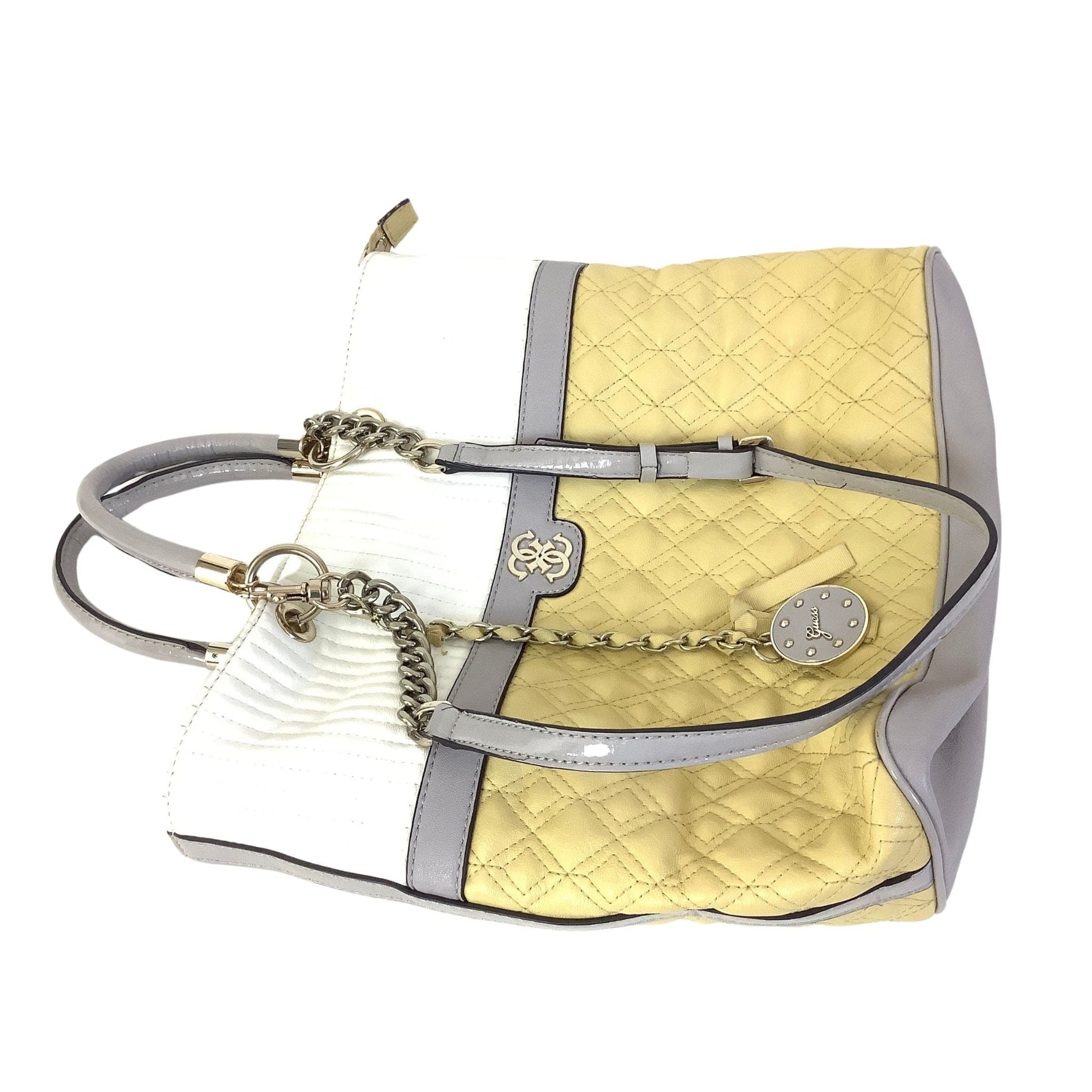 Quilted Yellow Tote Bag