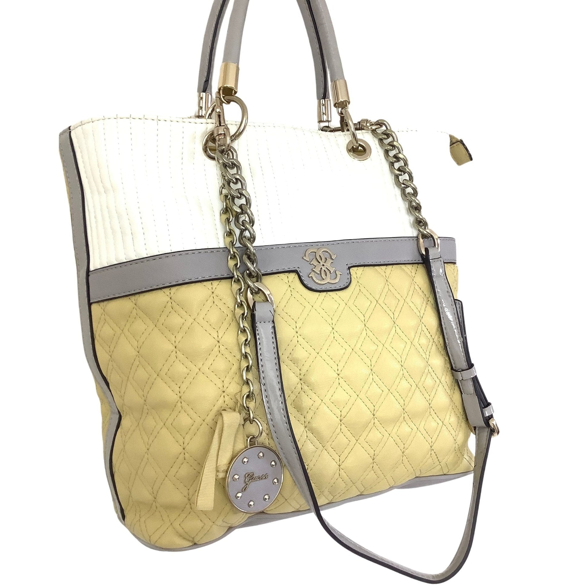 Quilted Yellow Tote Bag