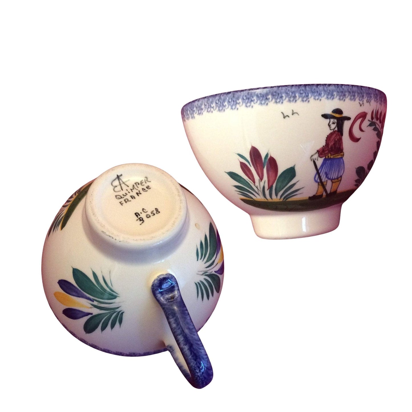 Quimper Man Coffee Cups