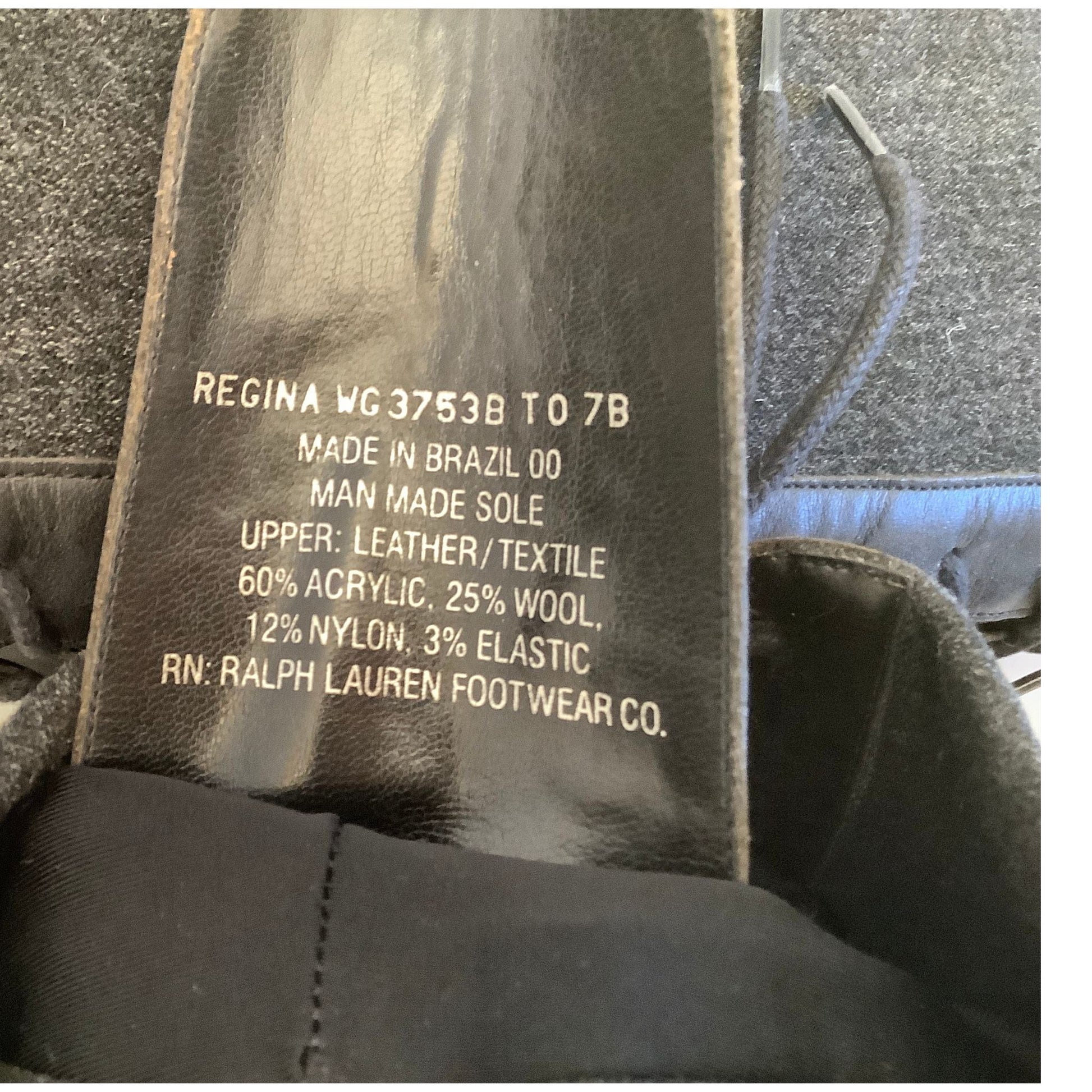 Ralph Lauren Wool Boots 7 / Gray / Vintage 1990s