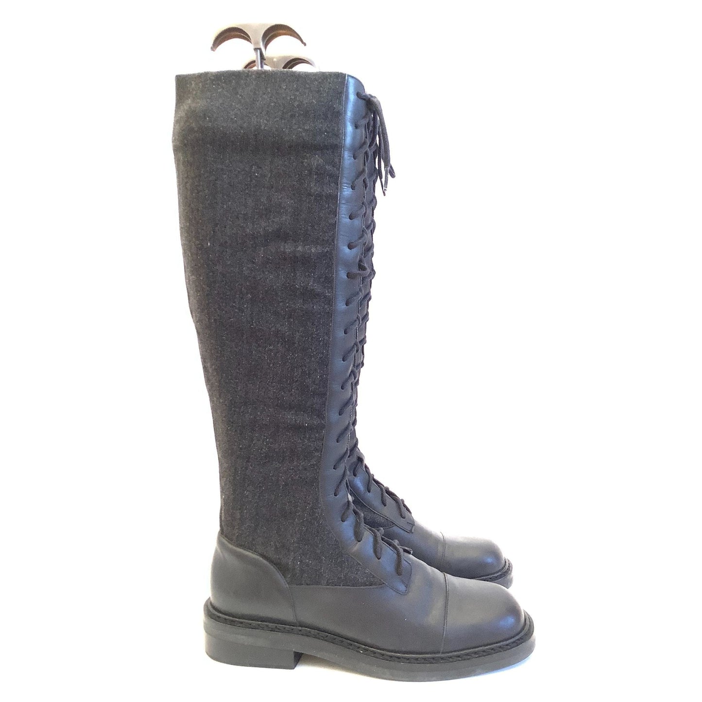 Ralph Lauren Wool Boots 7 / Gray / Vintage 1990s