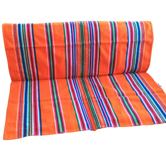 Red Striped Wool Throw