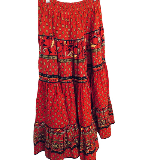 Red Western Full Skirt