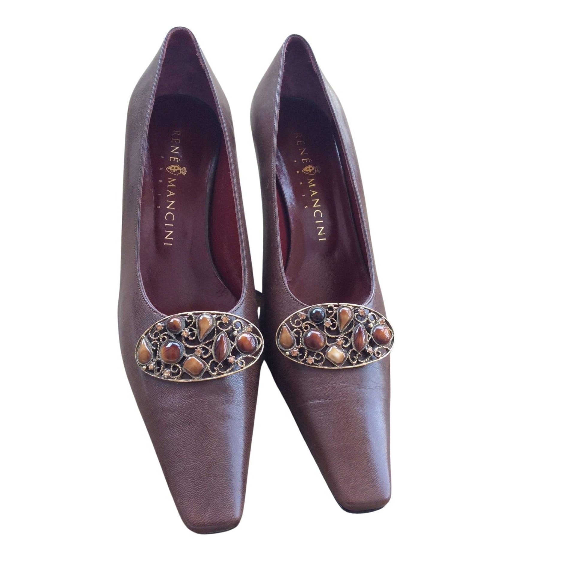 Rene Mancini Brown Pumps
