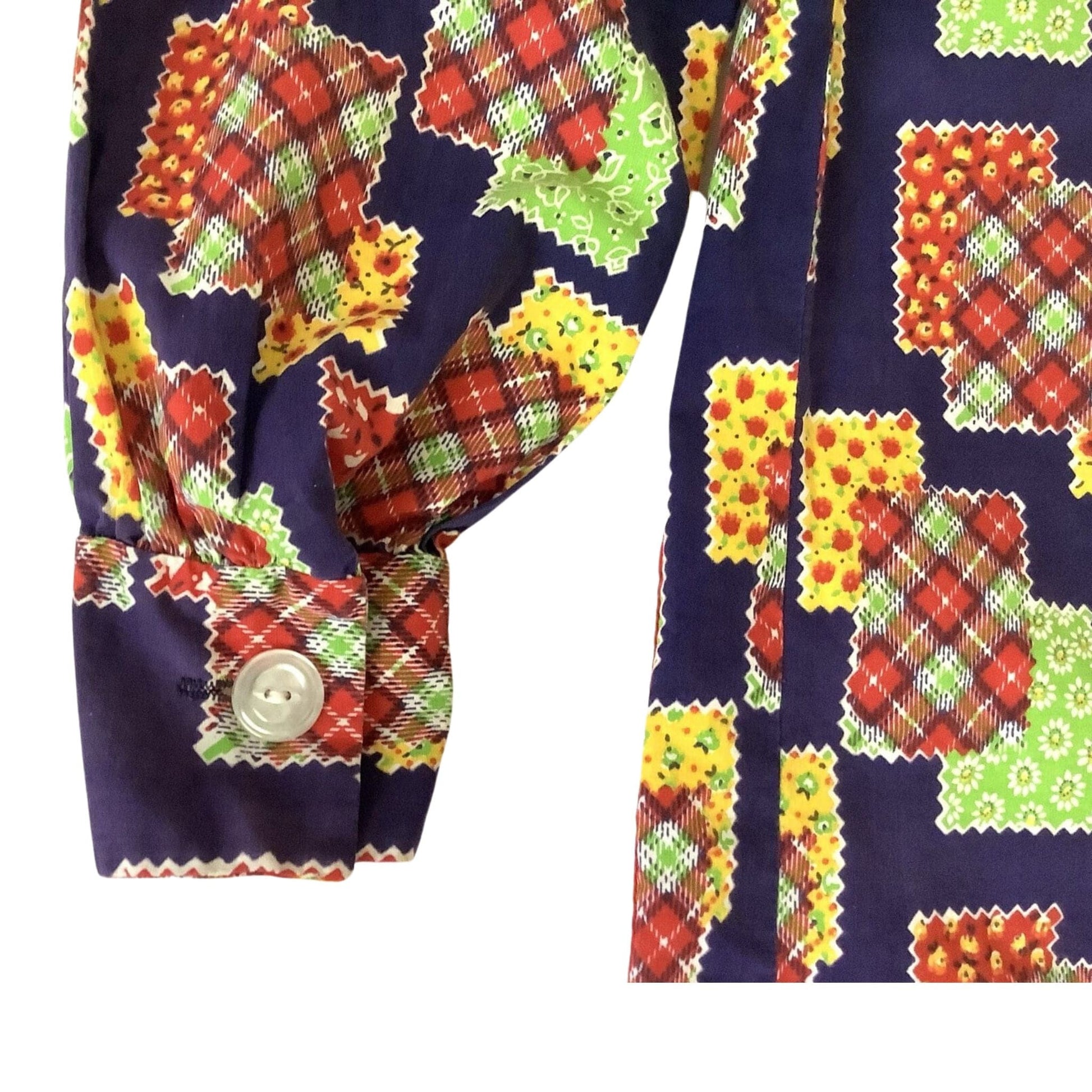 Retro Patchwork Blouse - Authentic 1930s Fashion