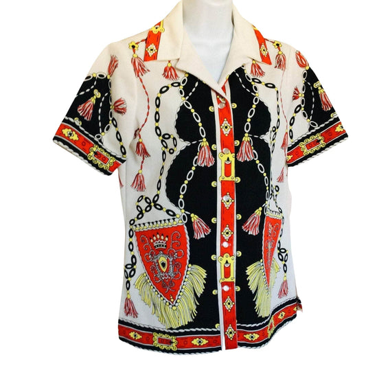 Retro Rockabilly Blouse - 1960s Hamilton 8 Dallas