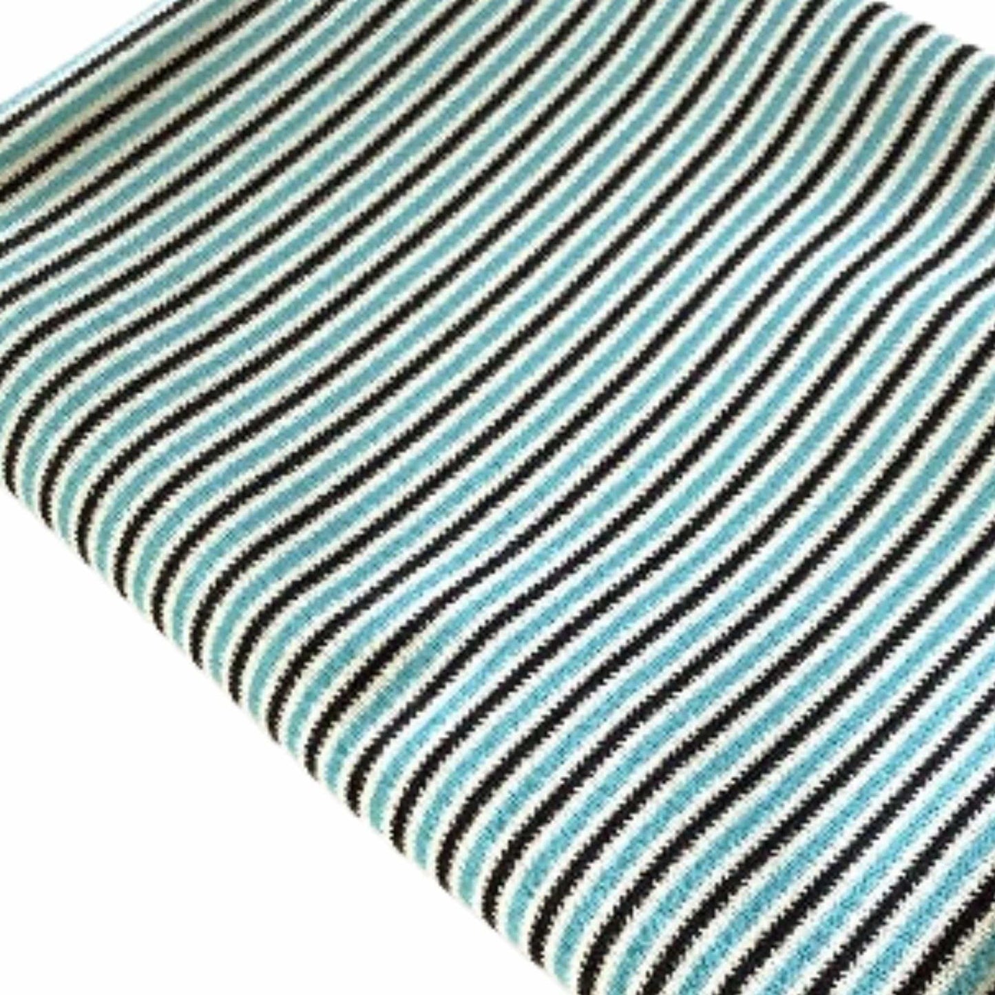Retro Teal Stripe Fabric