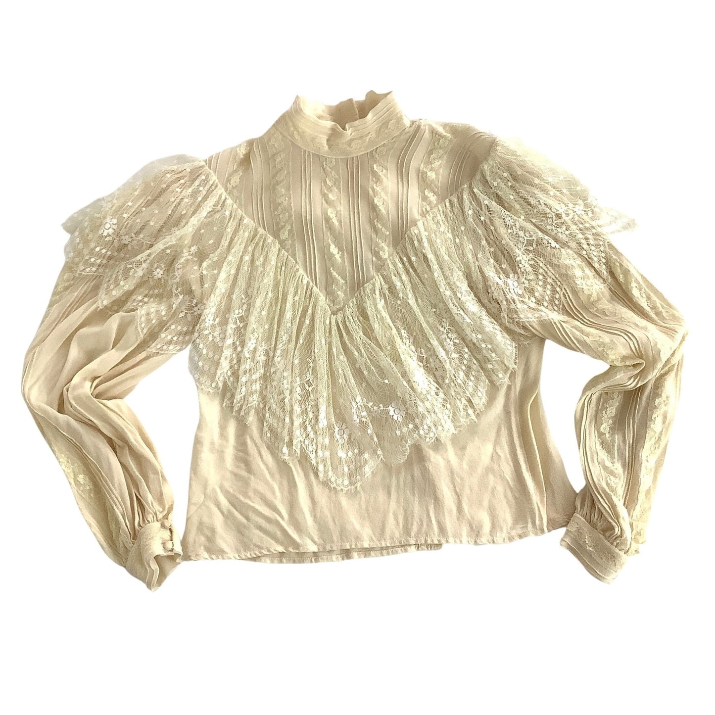Rina-di-Montella Blouse - Vintage Silk Victorian Top