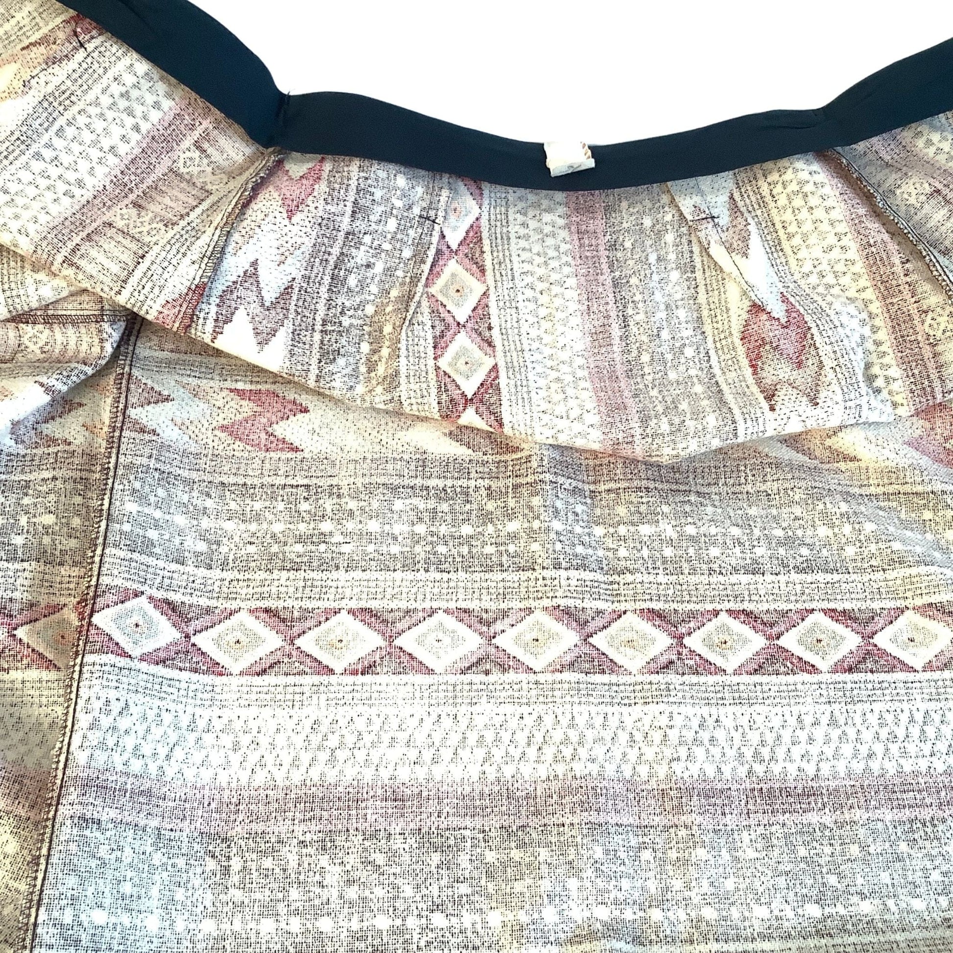 1980s Serape Maxi Skirt - Vintage Aztec Pattern