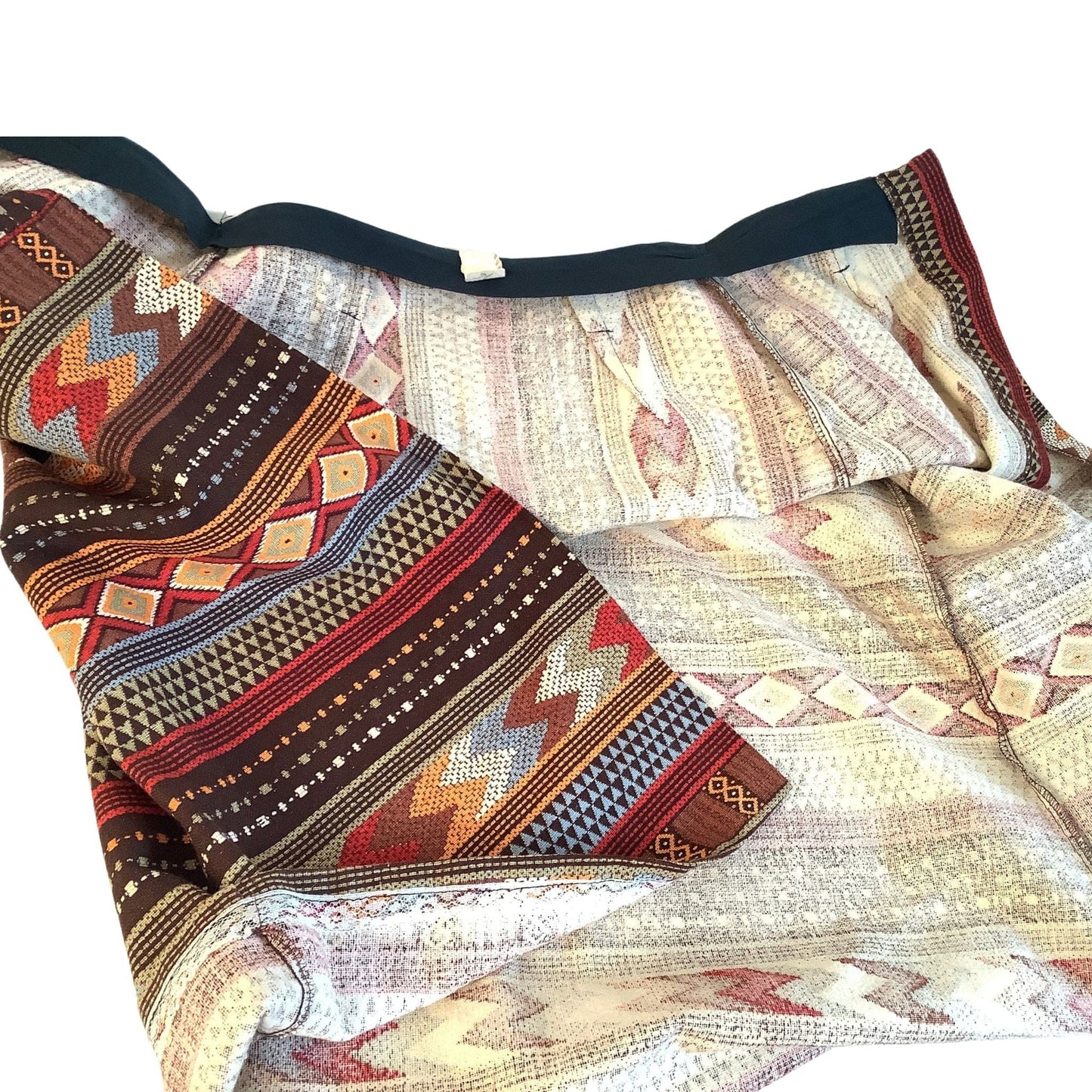 1980s Serape Maxi Skirt - Vintage Aztec Pattern