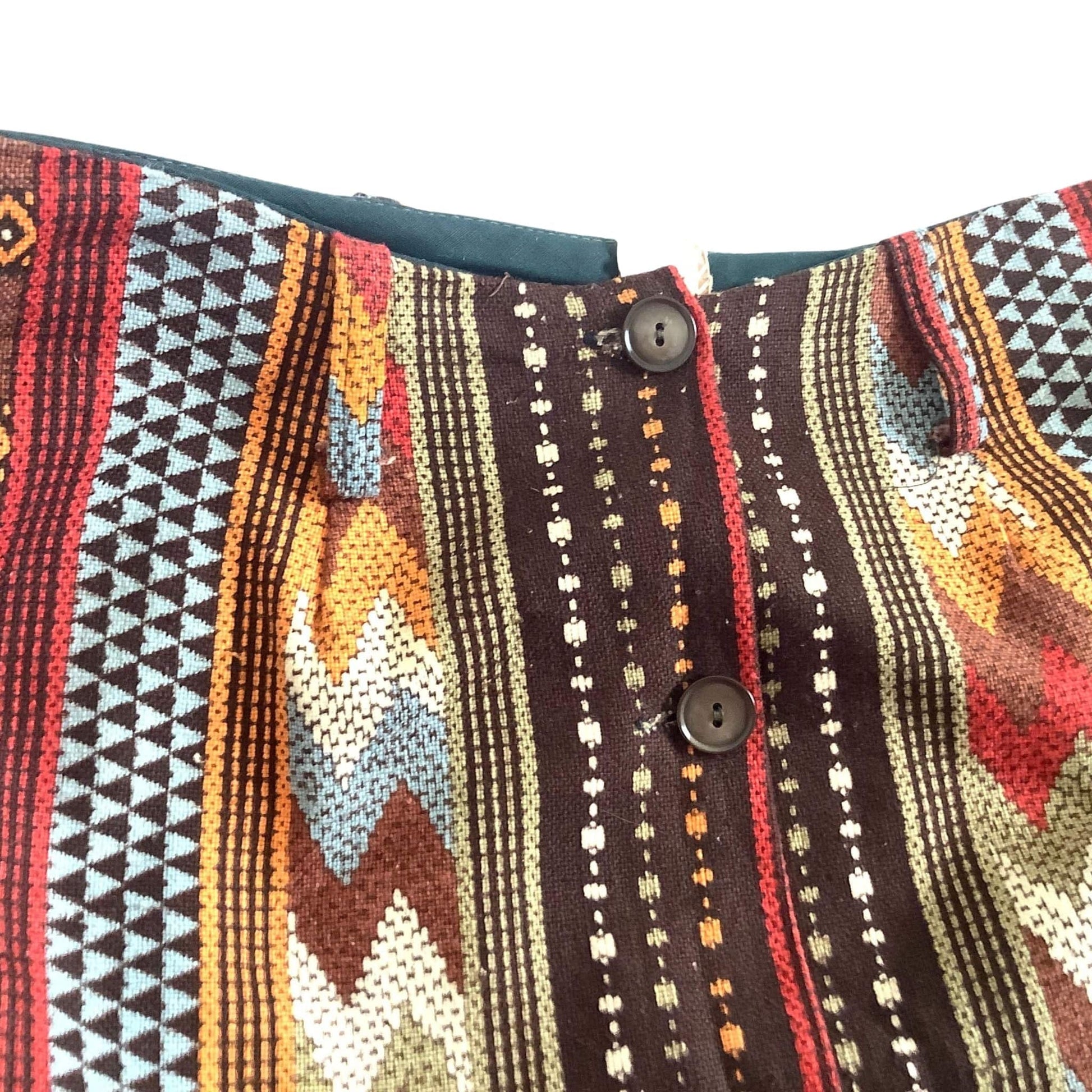 1980s Serape Maxi Skirt - Vintage Aztec Pattern