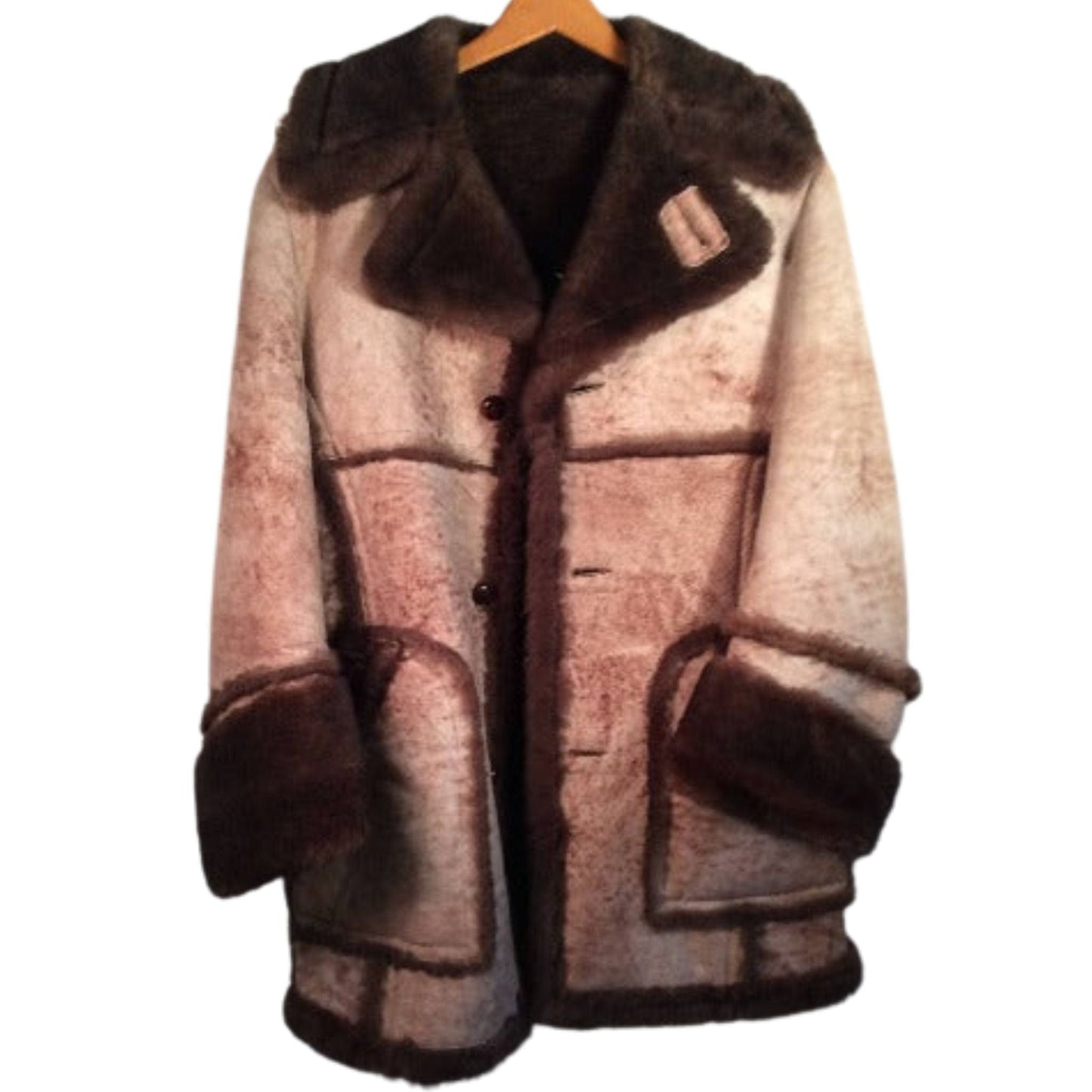 Shearling Leather Coat Medium / Brown / Vintage 1990s
