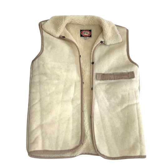 Shearling Wool Jacket Liner Small / Beige / Vintage 1980s
