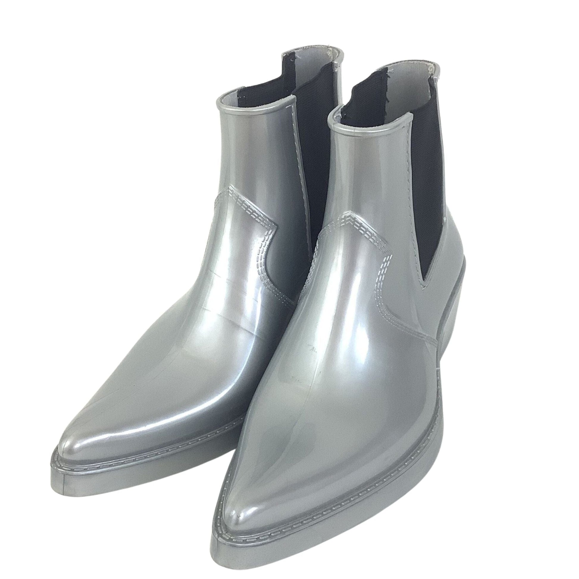 Silver Cowboy Rain Boots