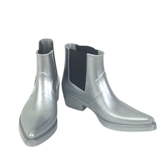 Silver Cowboy Rain Boots