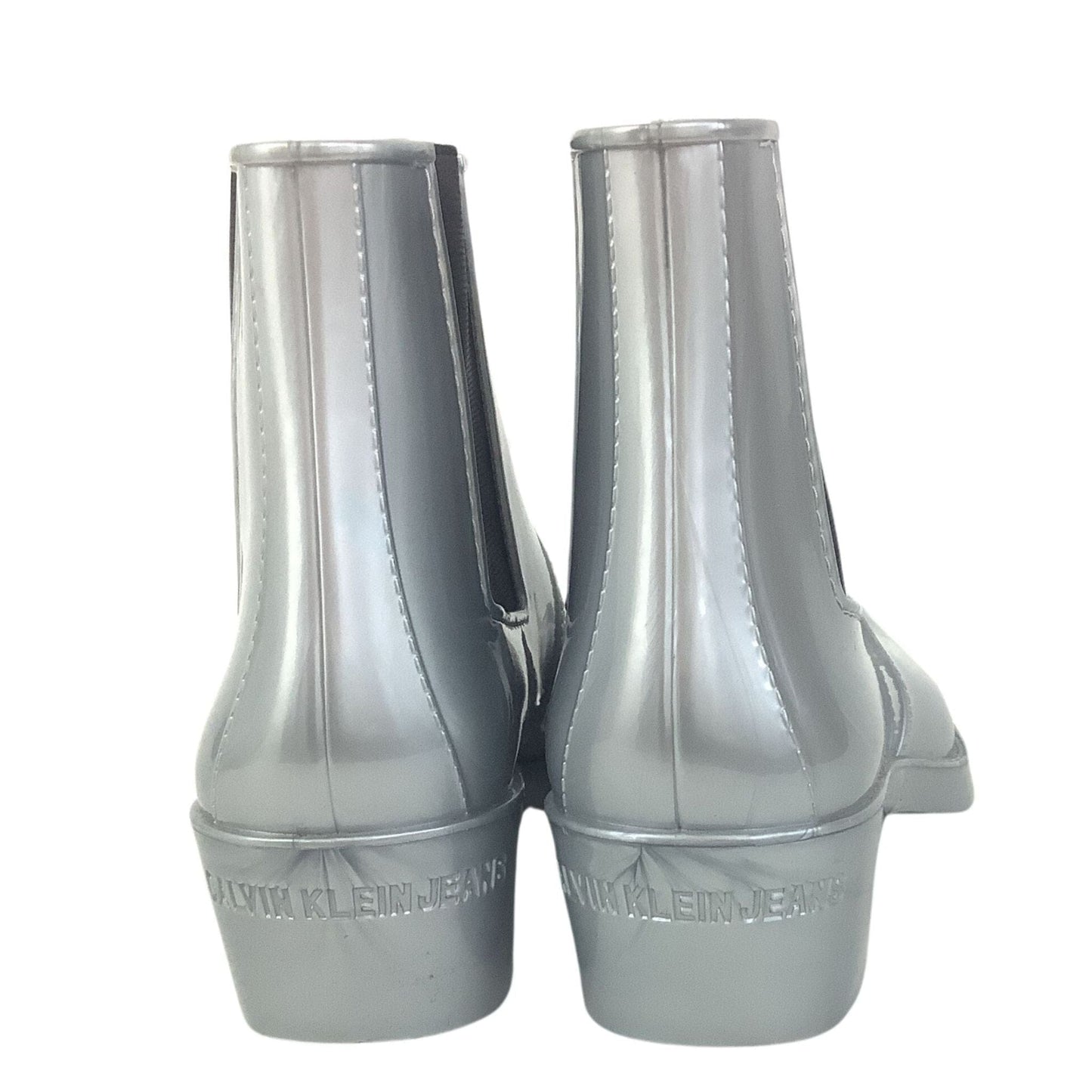 Silver Cowboy Rain Boots