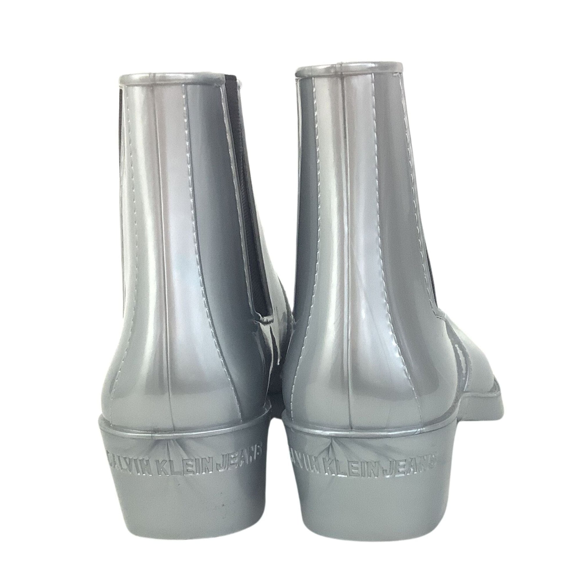 Silver Cowboy Rain Boots
