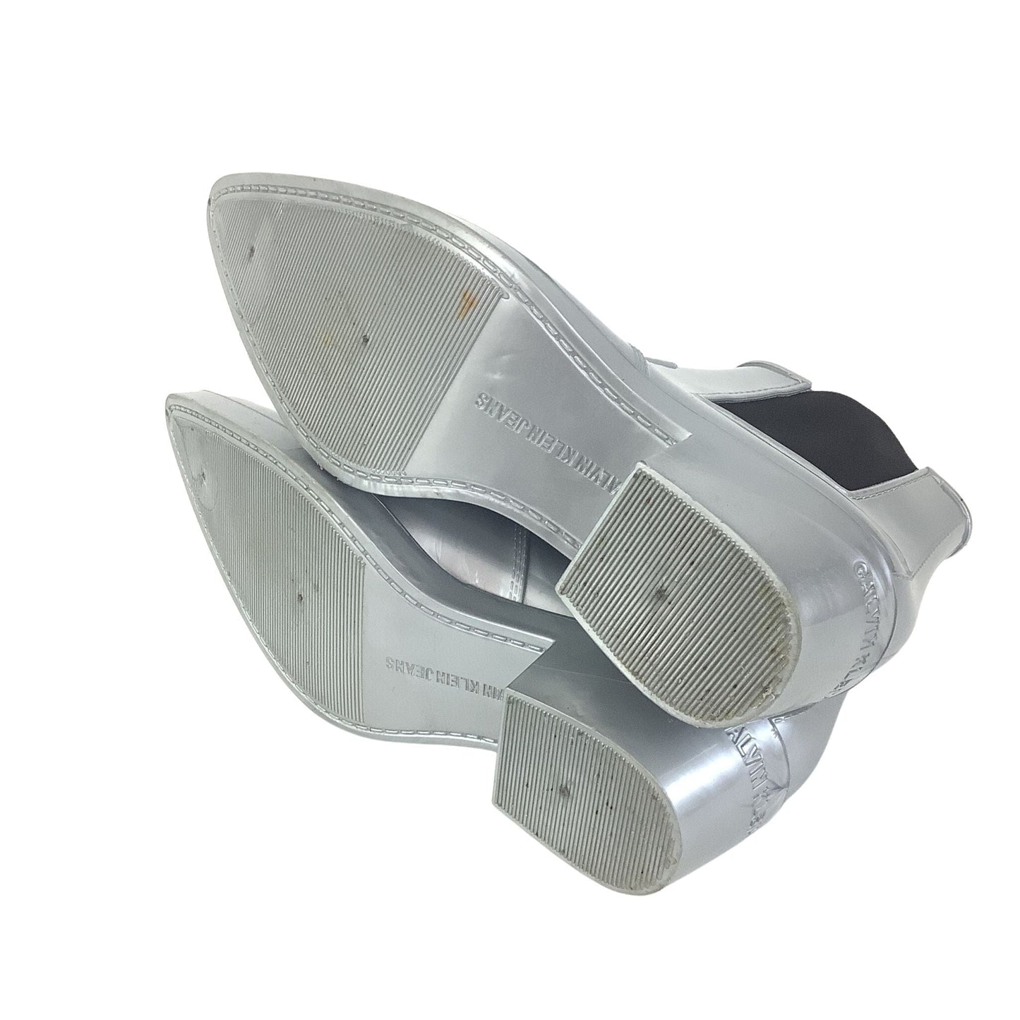 Silver Cowboy Rain Boots