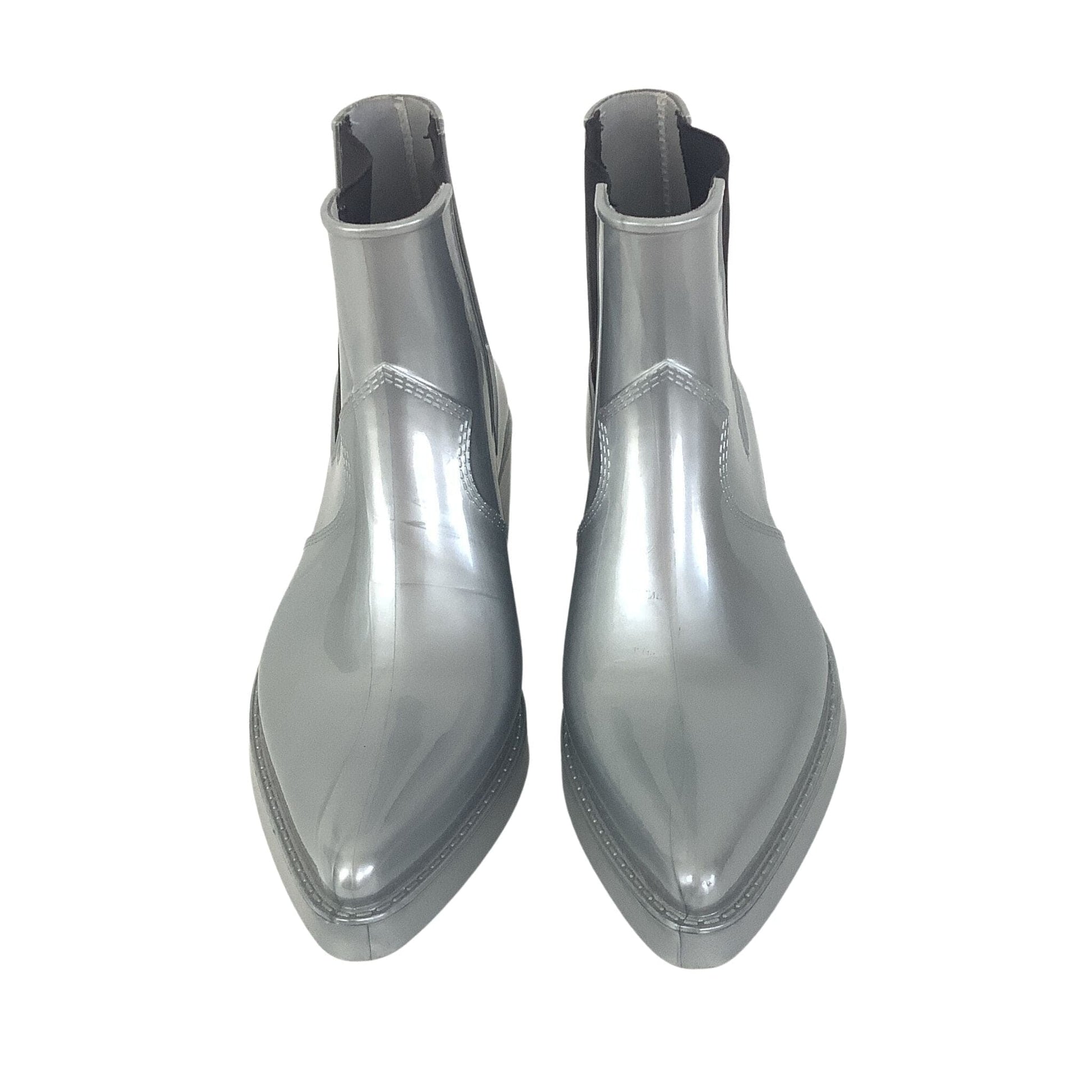 Silver Cowboy Rain Boots