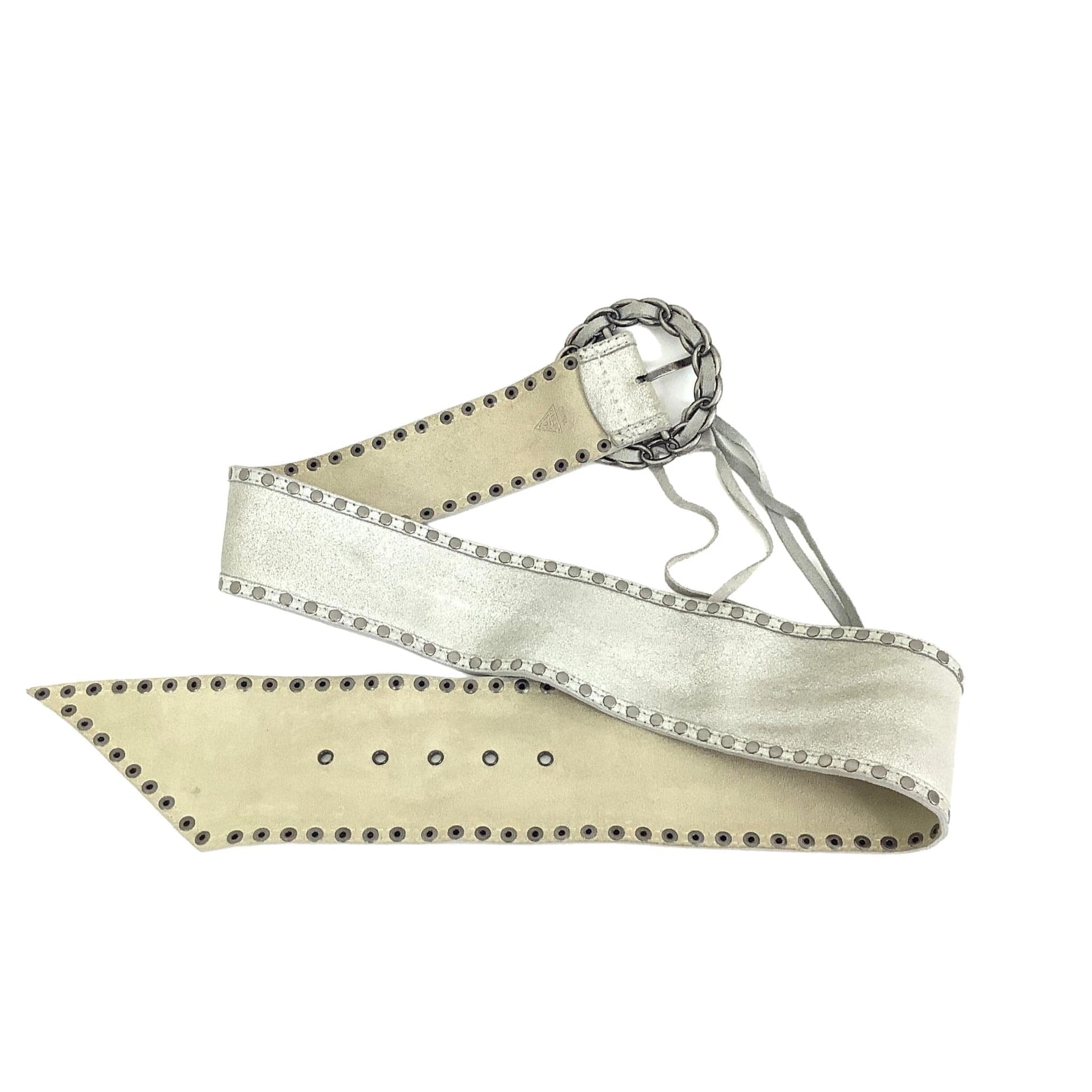 Silver Leather Guess Belt