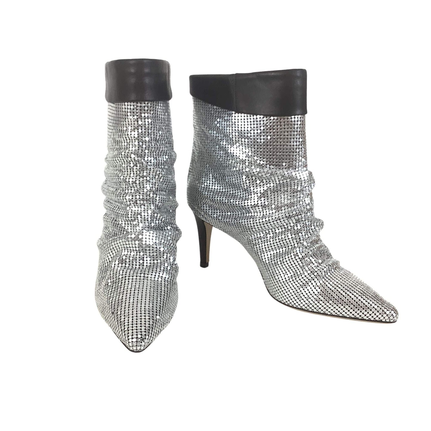 Silver Mesh Booties