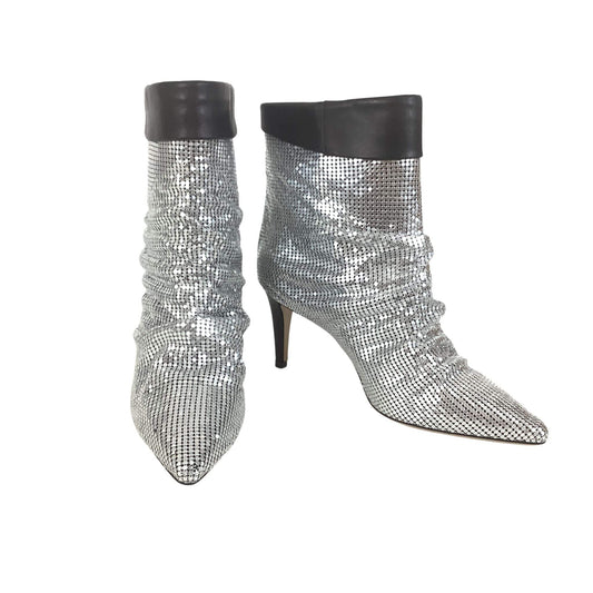 Silver Mesh Booties
